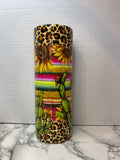 Serape Leopard Sunflower Cactus Sublimation Tumbler