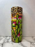 Serape Leopard Sunflower Cactus Sublimation Tumbler